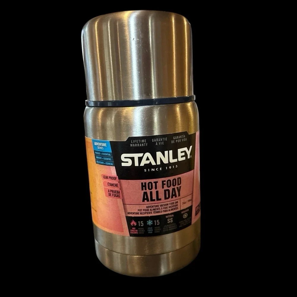 Stanley Lifetime Hot Food All Day 24 oz Adventure Vacuum Food Jar New Silver - Picture 2 of 10